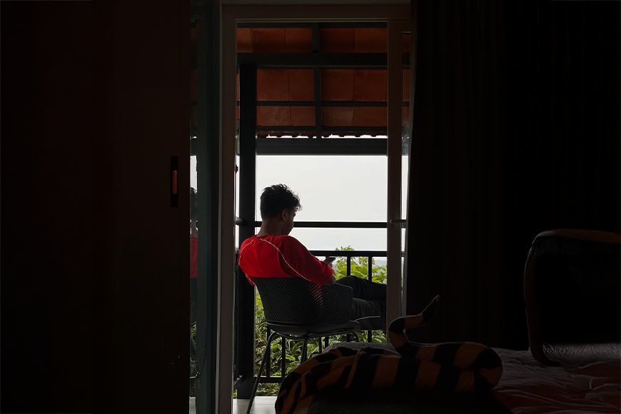a man enjoying stay at lavist resorts